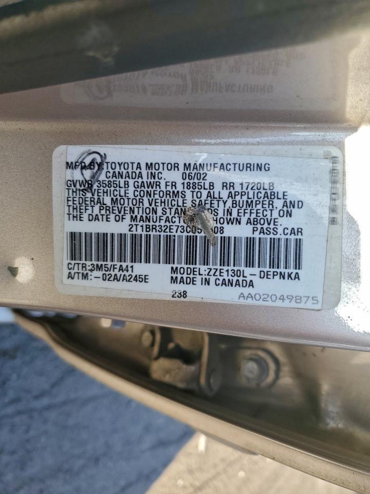 2003 TOYOTA COROLLA