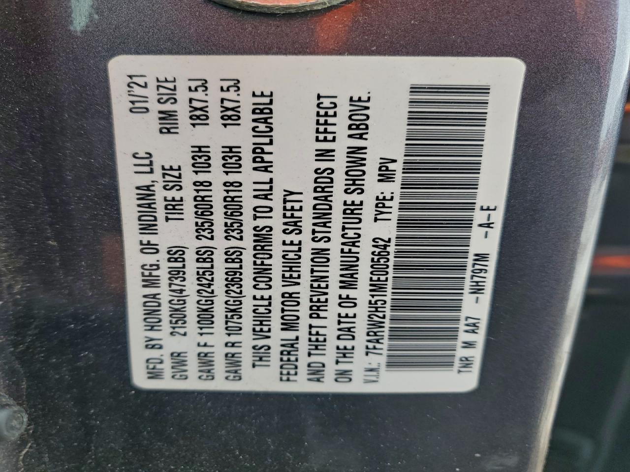 2021 HONDA CR-V