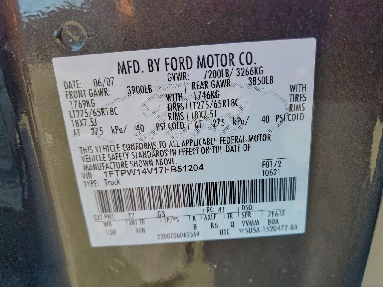 2007 FORD F-150