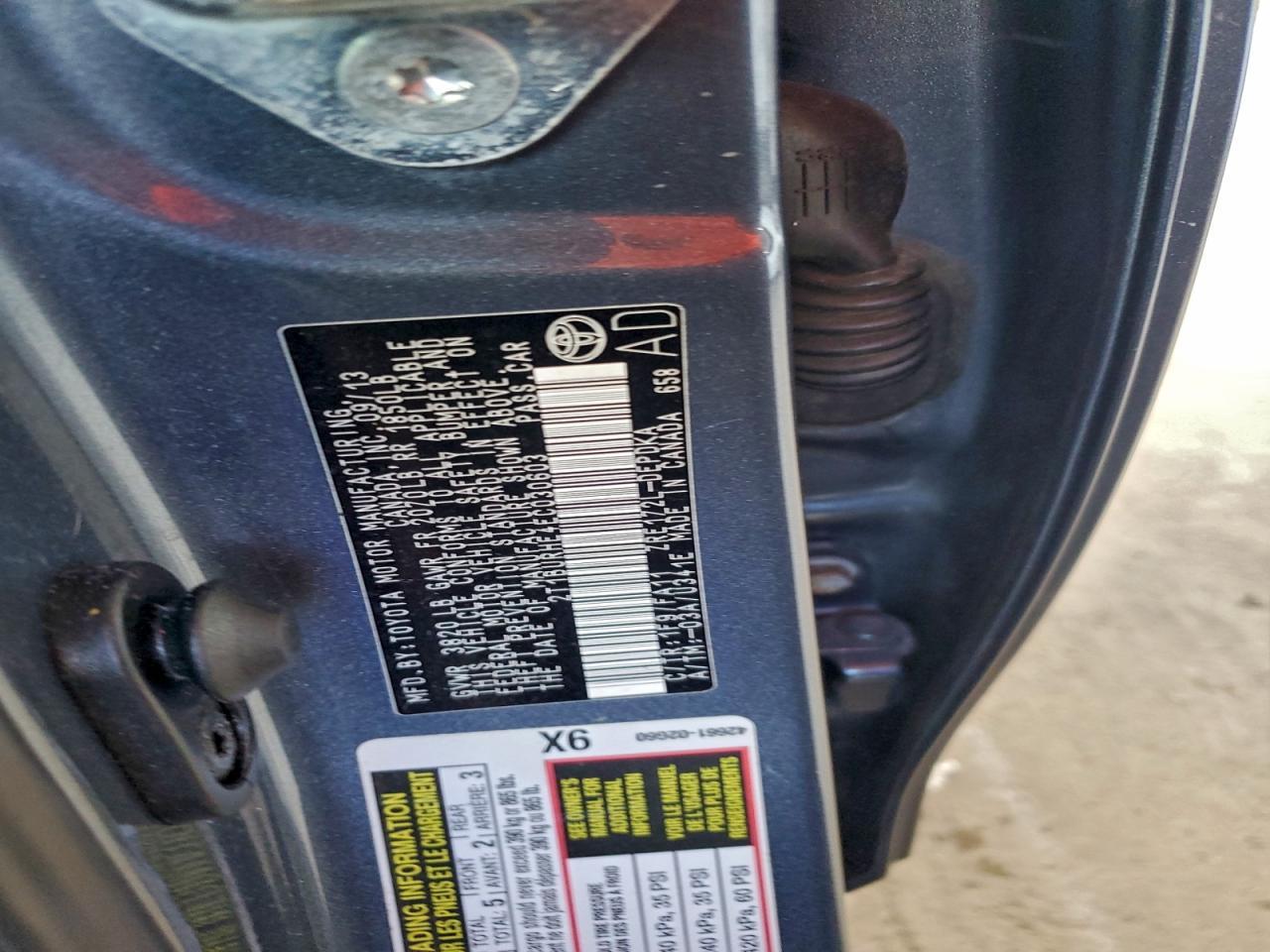 2014 TOYOTA COROLLA