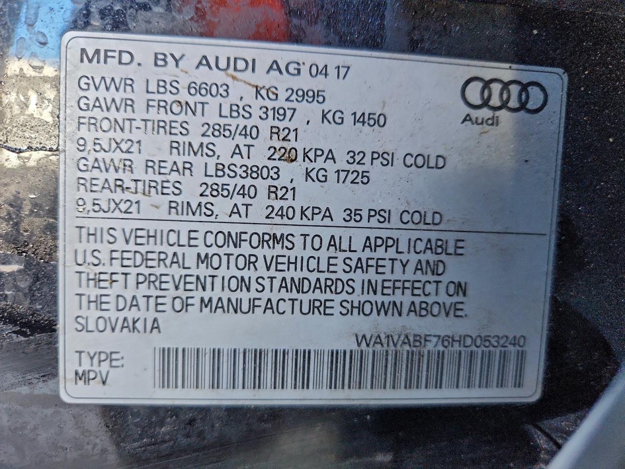 2017 AUDI Q7