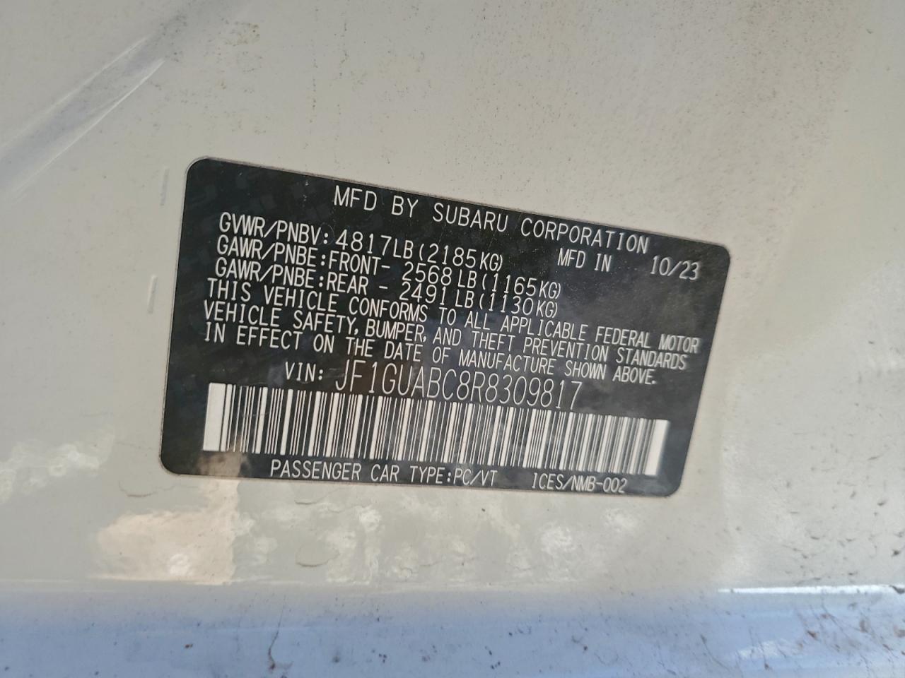 2024 SUBARU IMPREZA