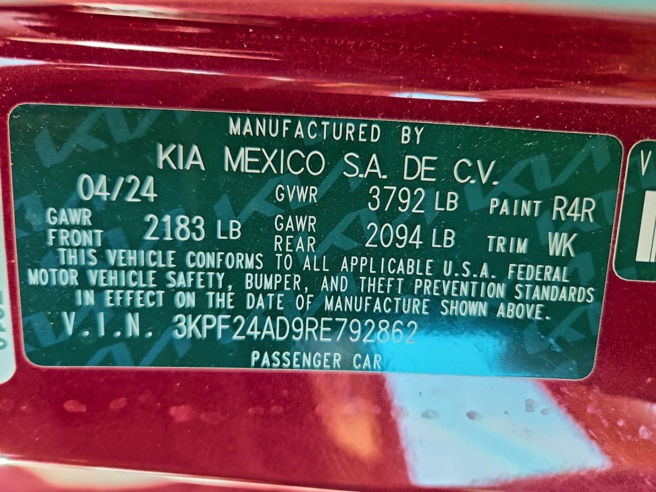 2024 KIA FORTE