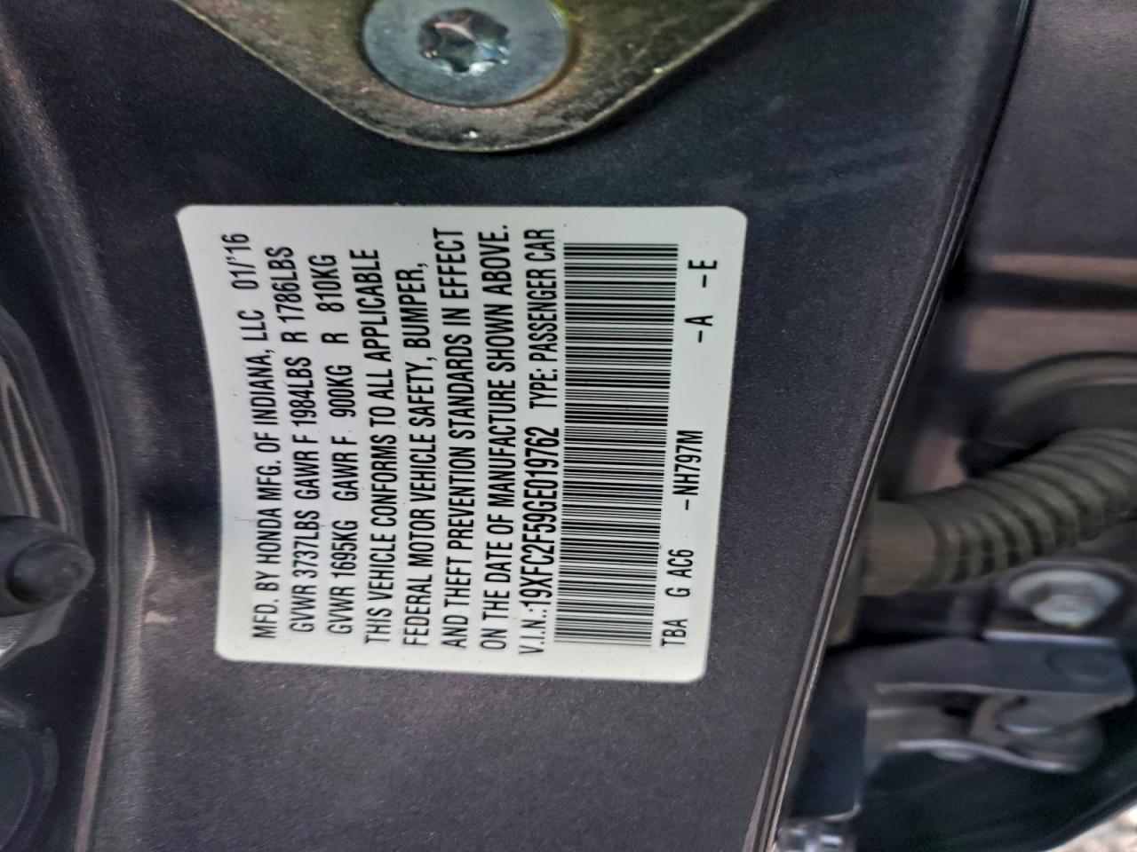 2016 HONDA CIVIC