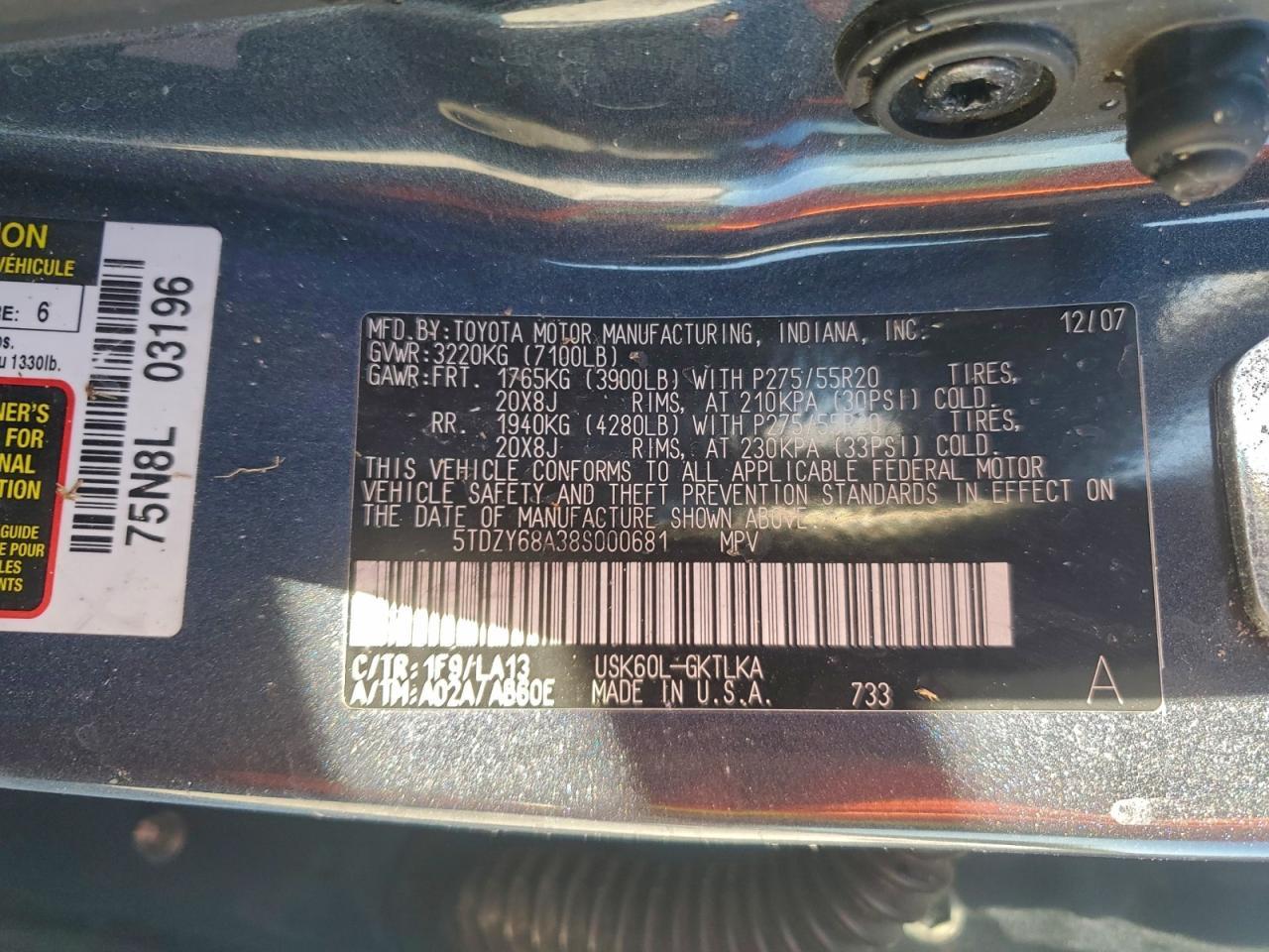 2008 TOYOTA Sequoia