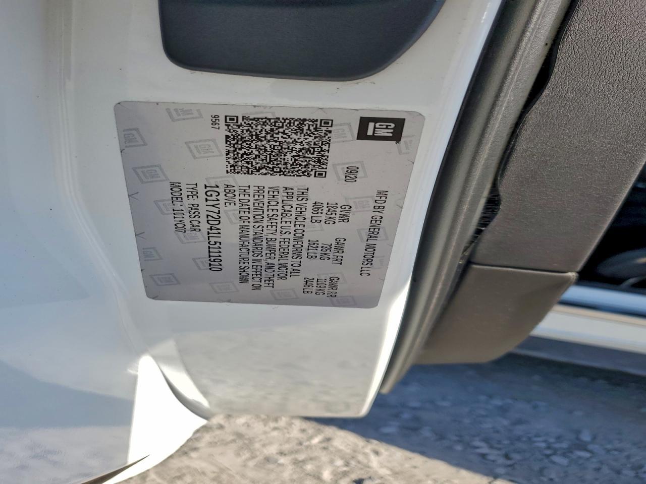 2020 CHEVROLET Corvette Stingray