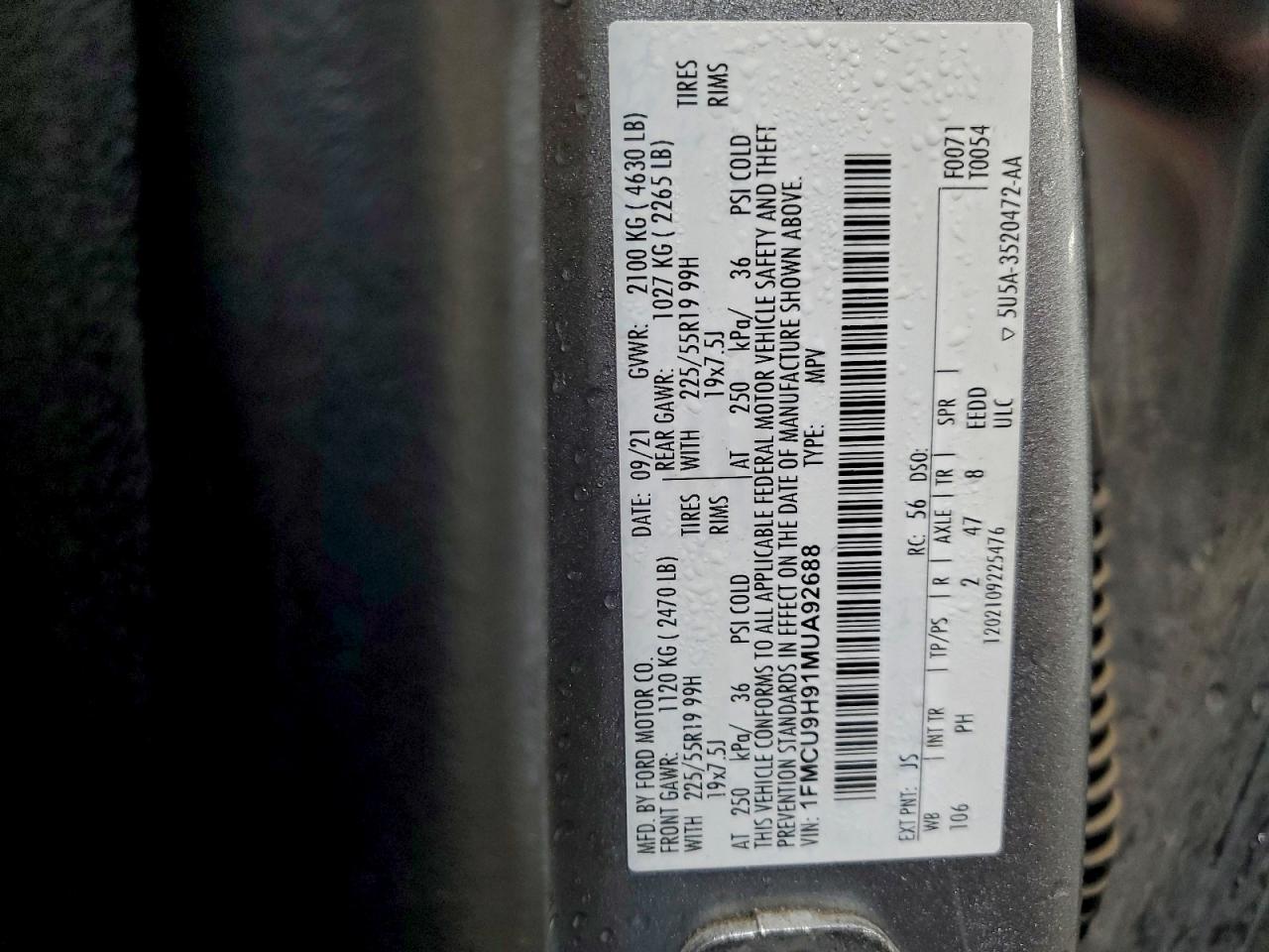 2021 FORD ESCAPE