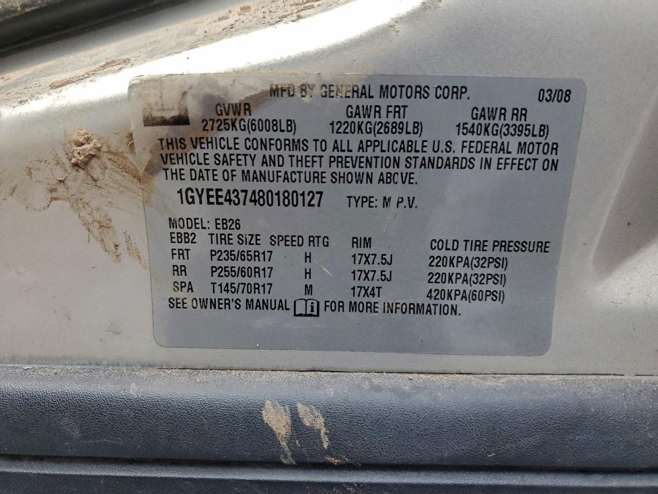 2008 CADILLAC SRX