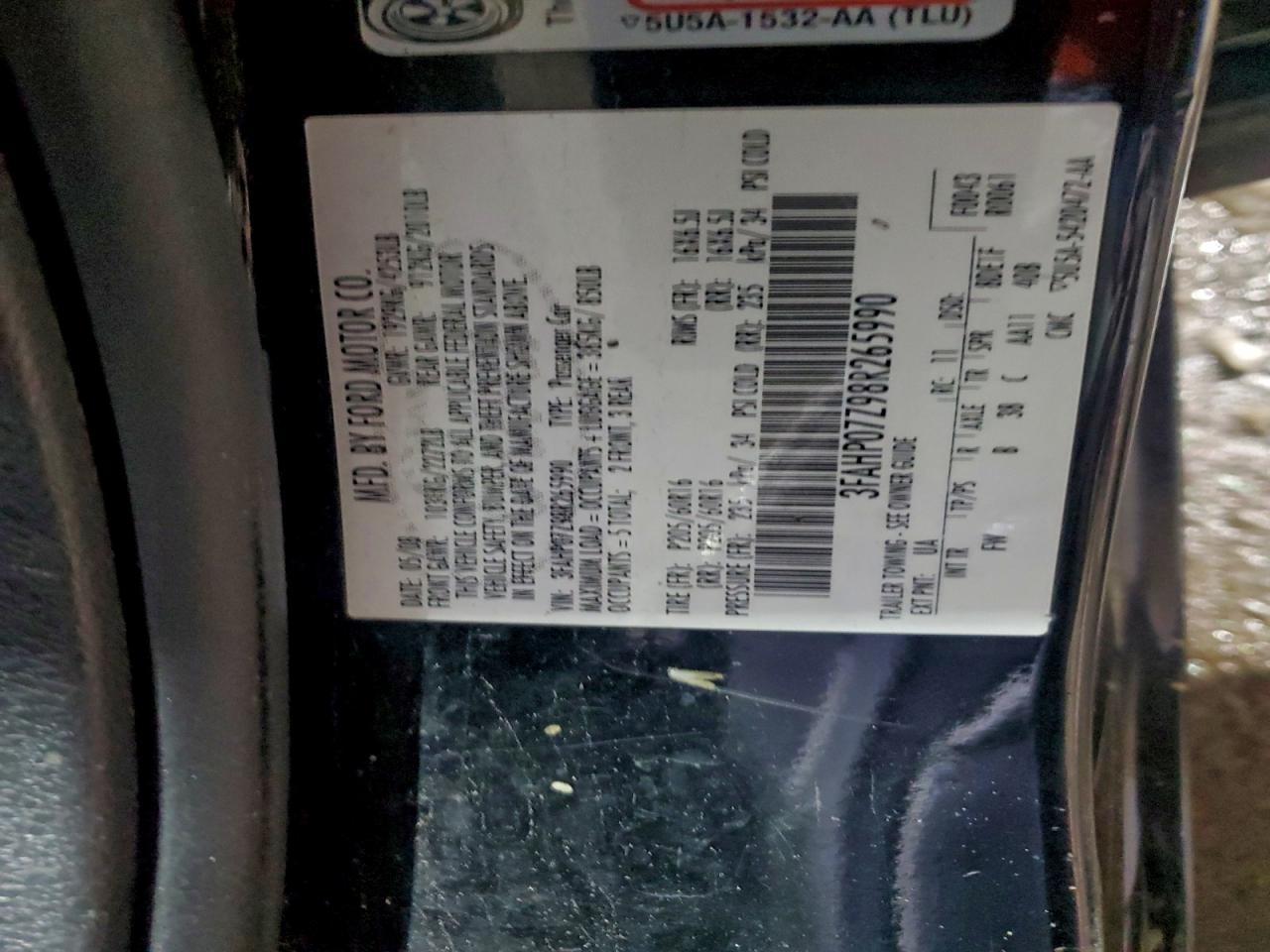 2008 FORD FUSION