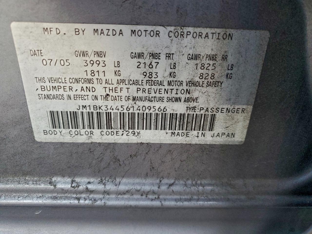 2006 MAZDA 3