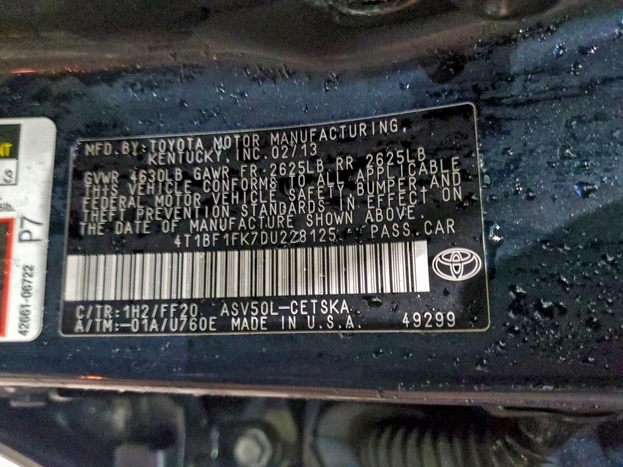 2013 TOYOTA CAMRY