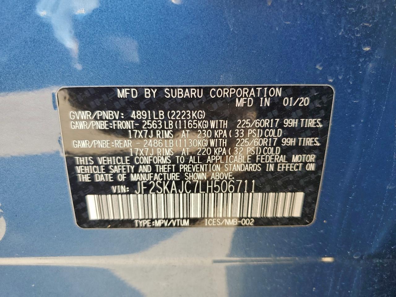 2020 SUBARU FORESTER