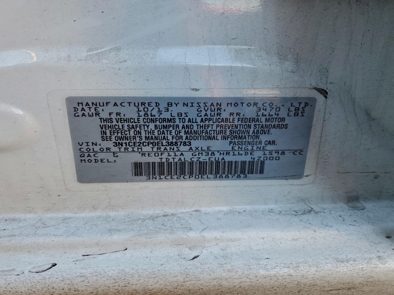 2014 NISSAN Versa Note
