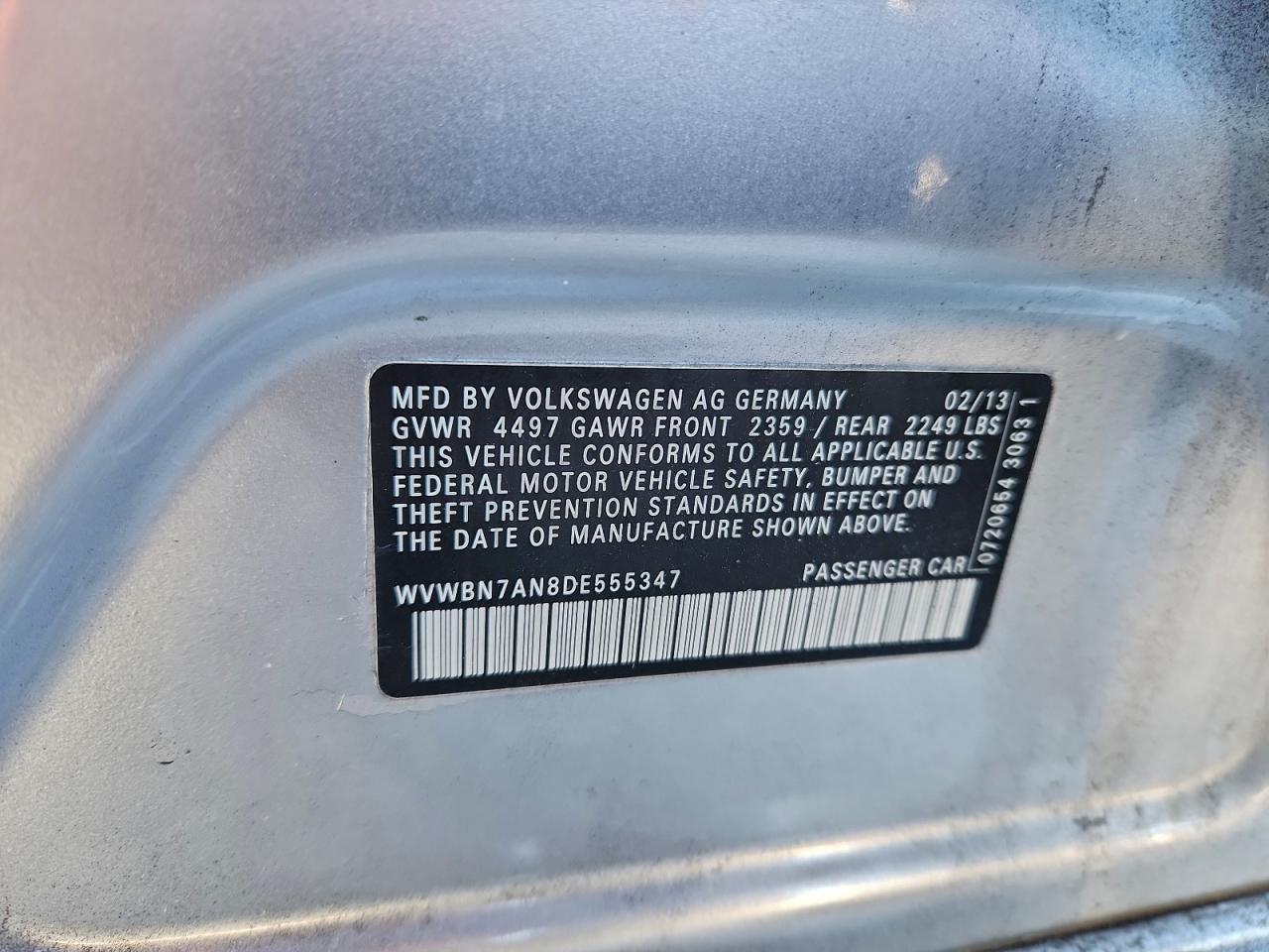 2013 VOLKSWAGEN CC