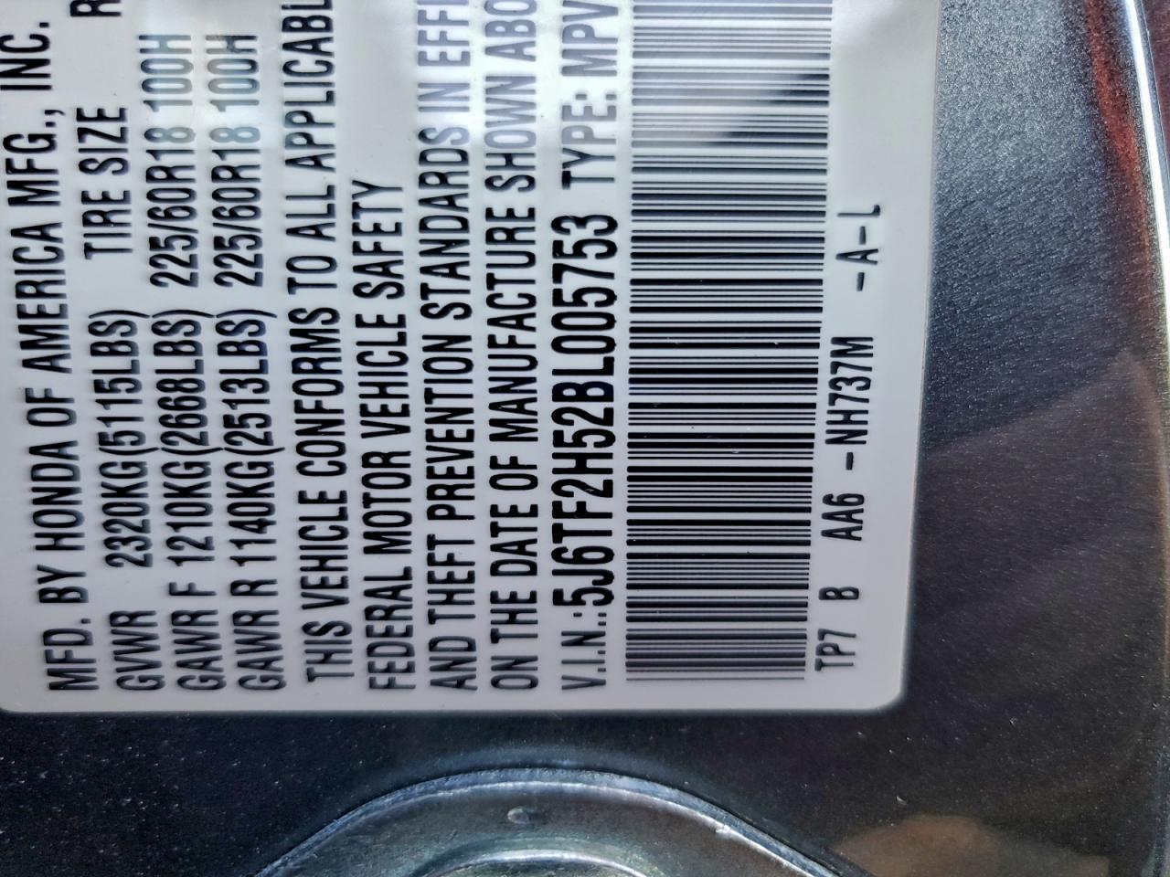 2011 HONDA ACCORD