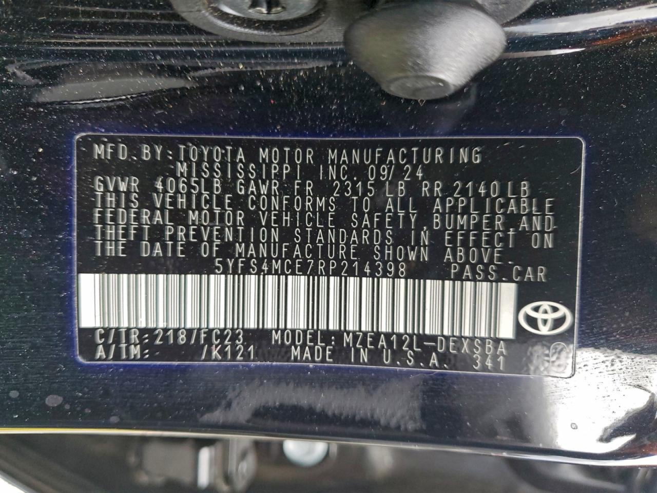 2024 TOYOTA COROLLA