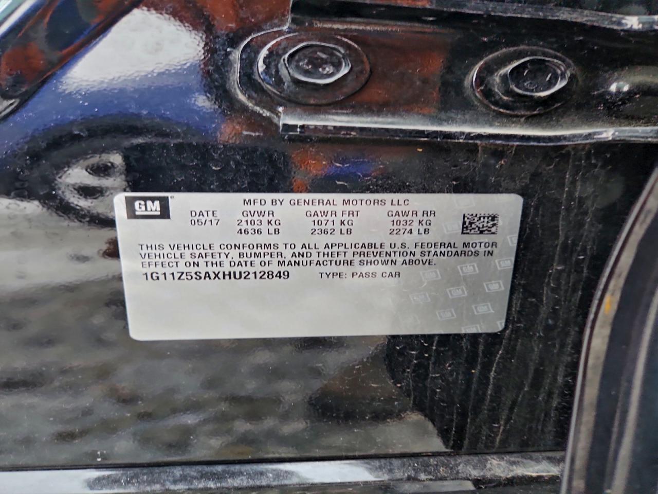 2017 CHEVROLET IMPALA