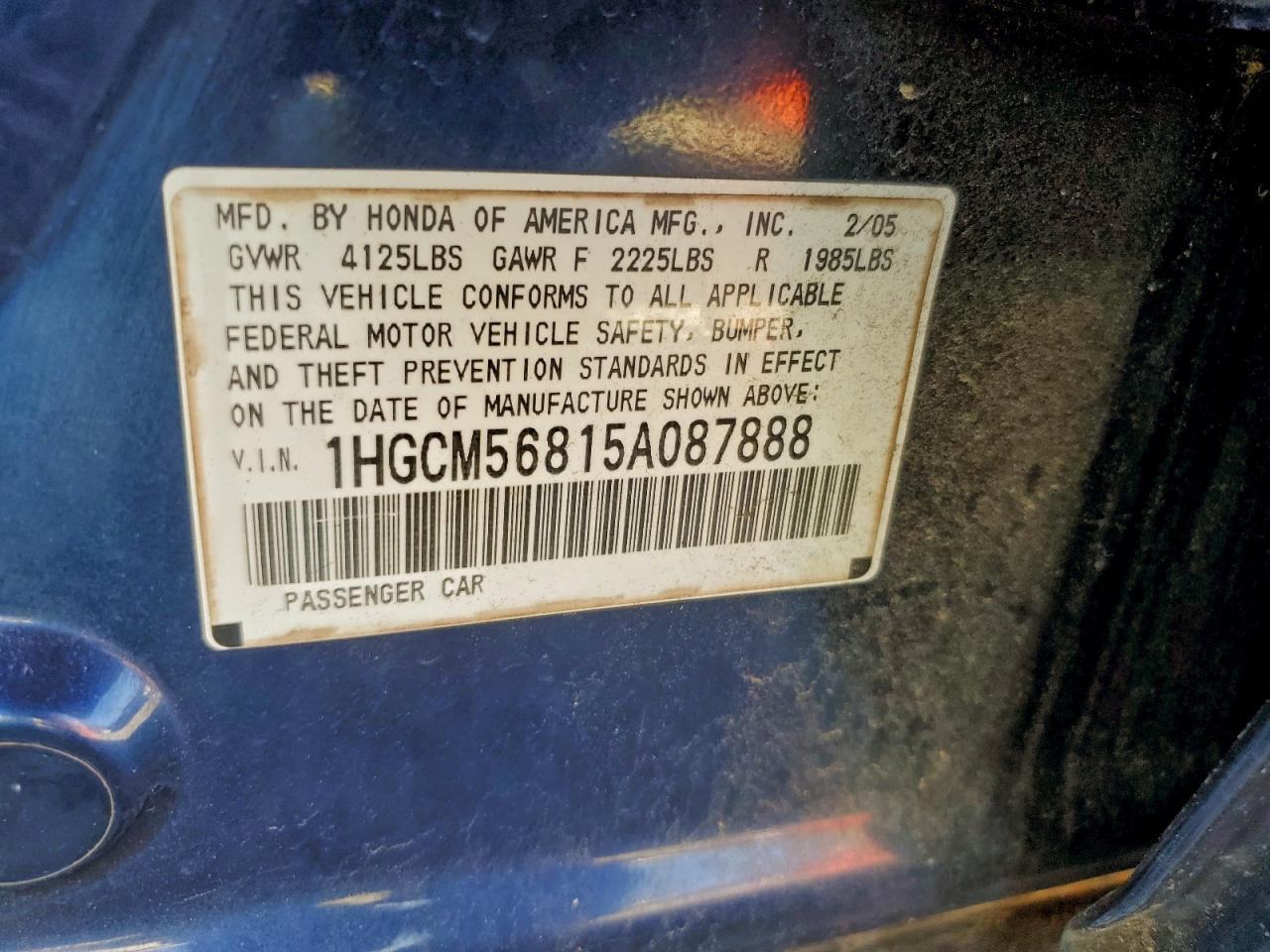 2005 HONDA ACCORD
