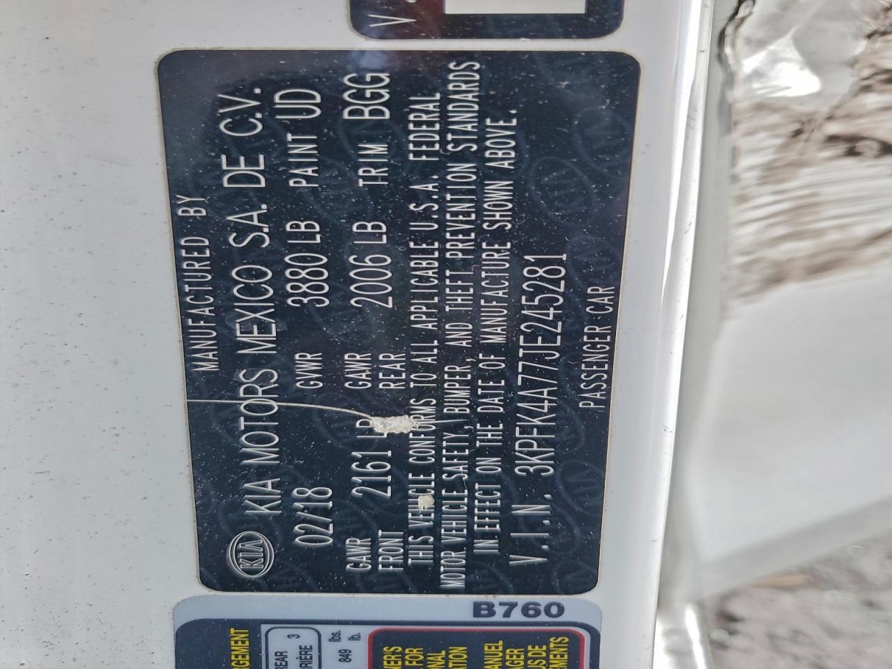 2018 KIA FORTE