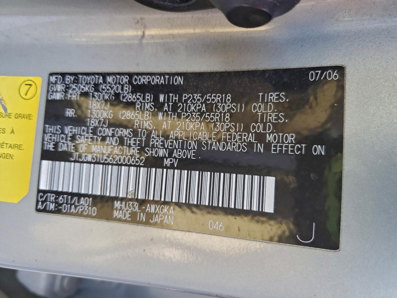 2006 LEXUS RX 400