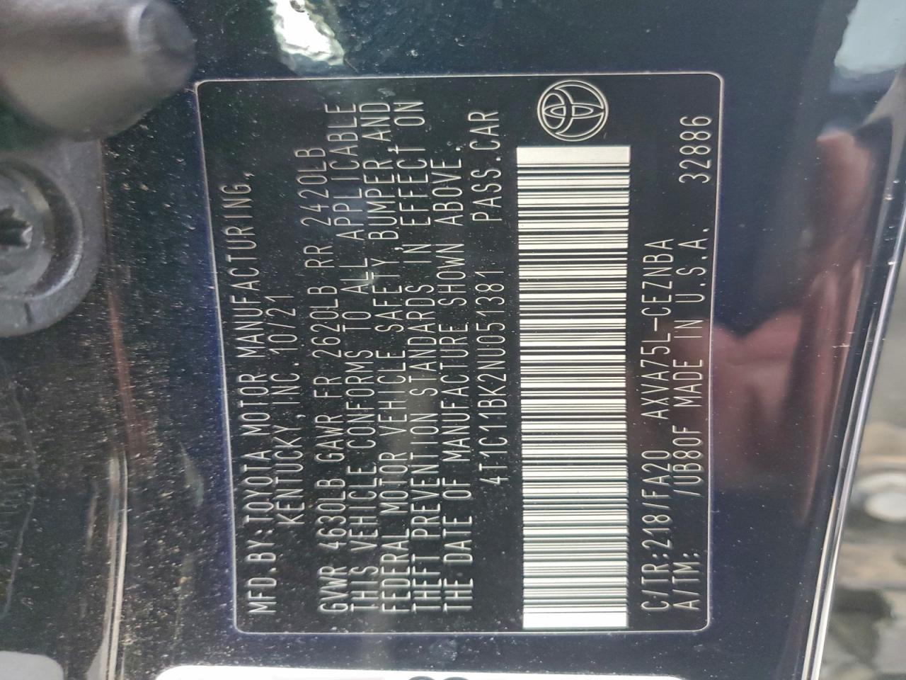 2022 TOYOTA CAMRY