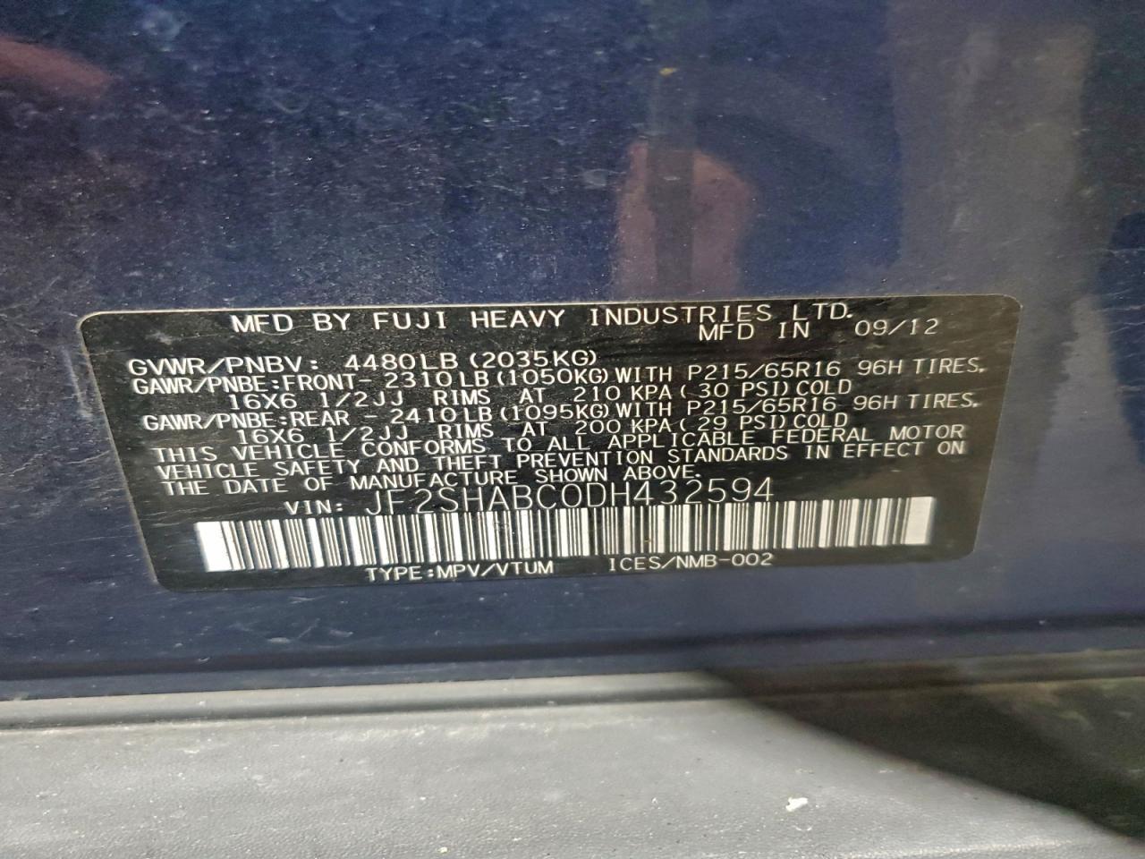 2013 SUBARU FORESTER