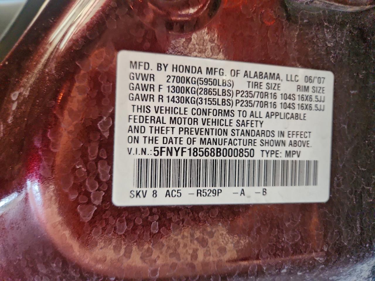 2008 HONDA PILOT