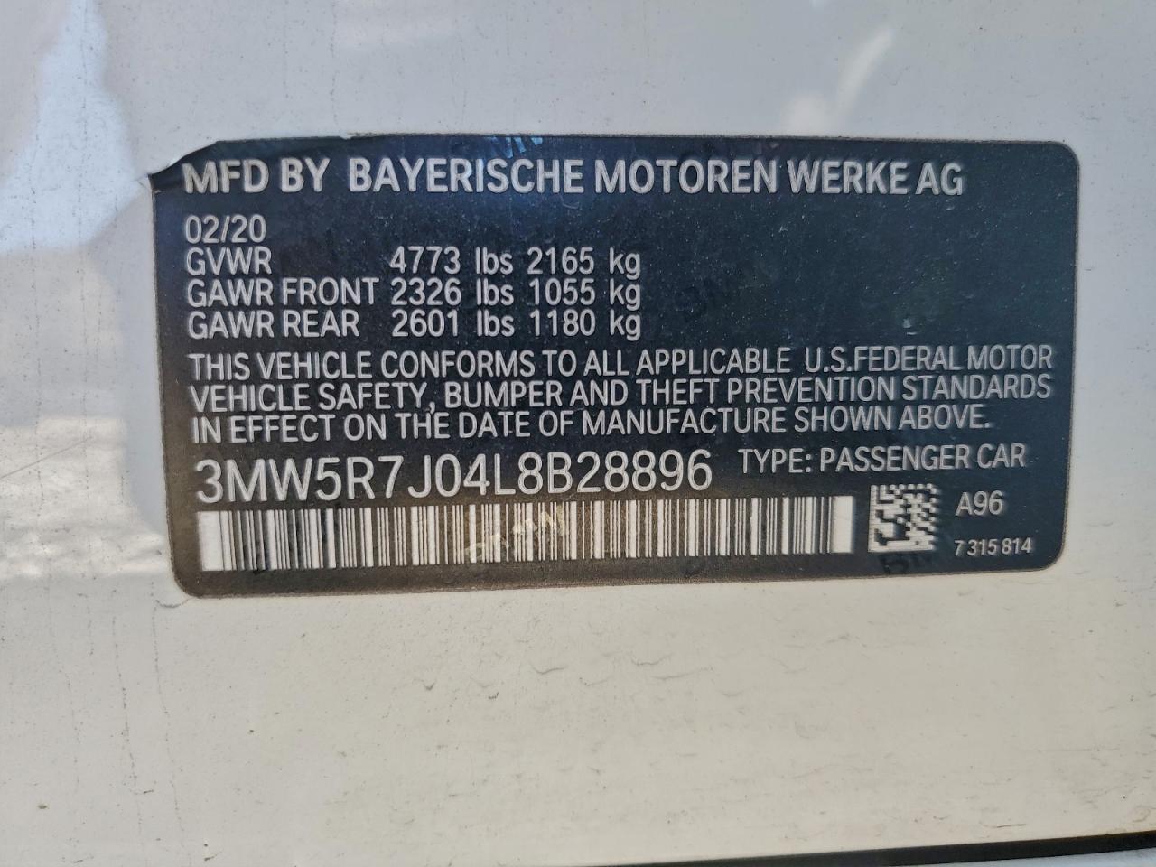 2020 BMW 3 SERIES