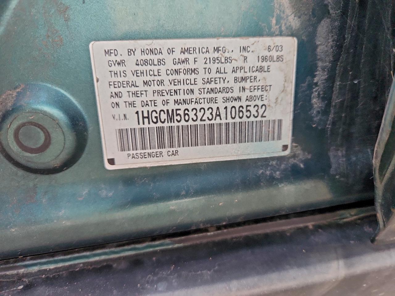 2003 HONDA ACCORD