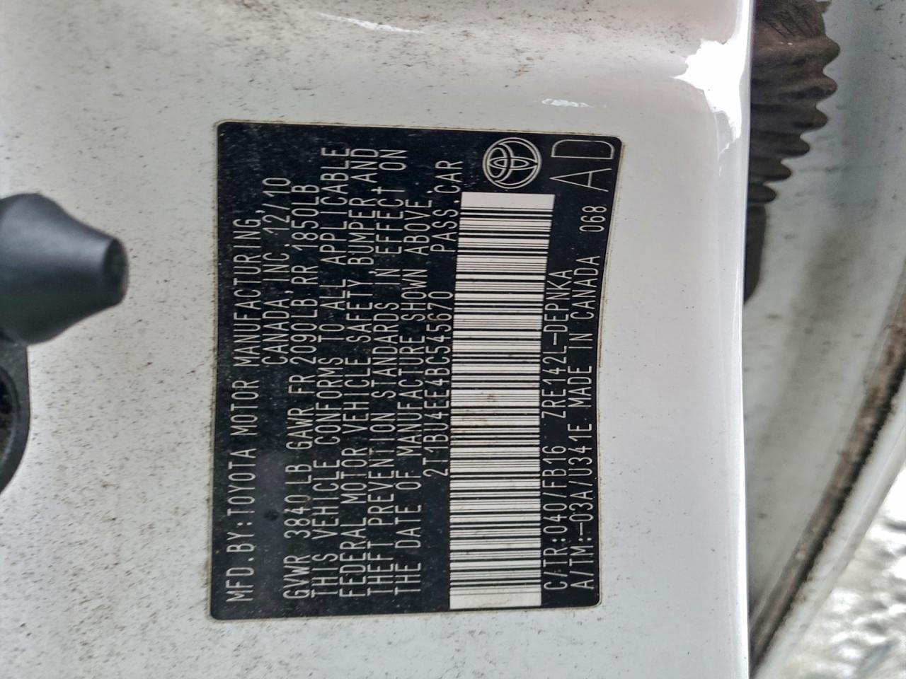 2011 TOYOTA COROLLA