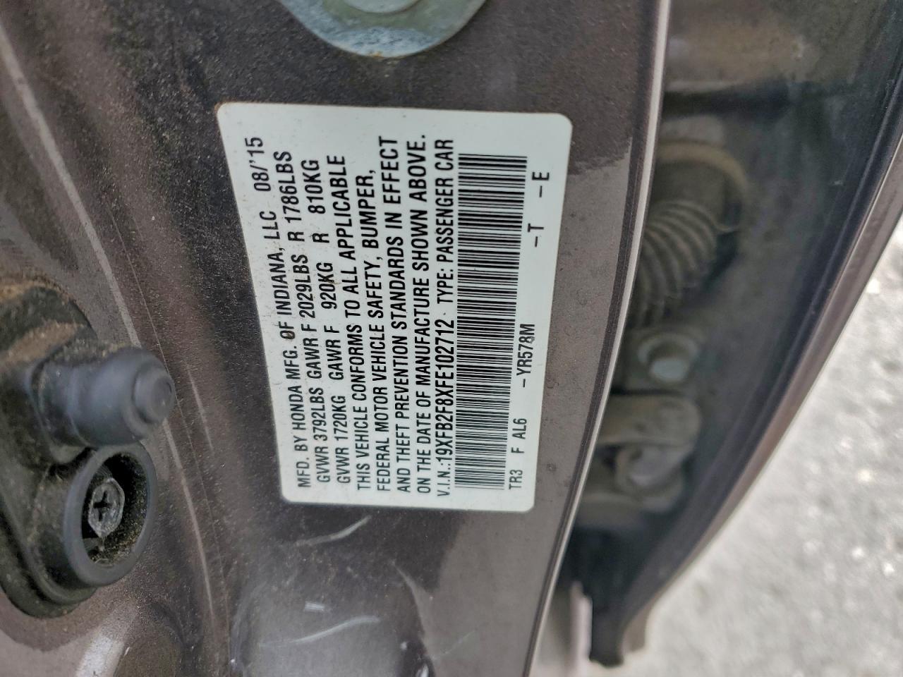 2015 HONDA CIVIC