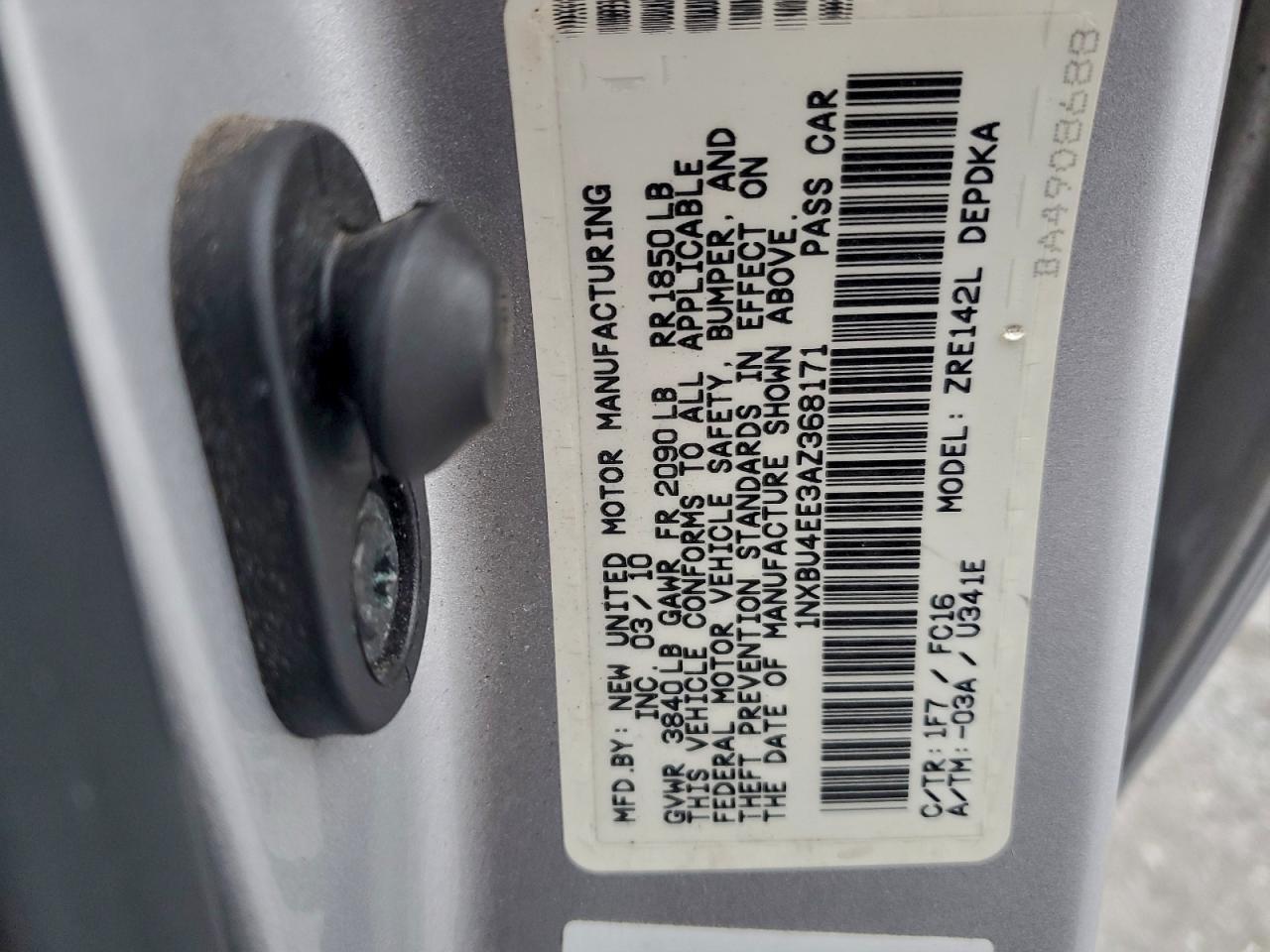 2010 TOYOTA COROLLA
