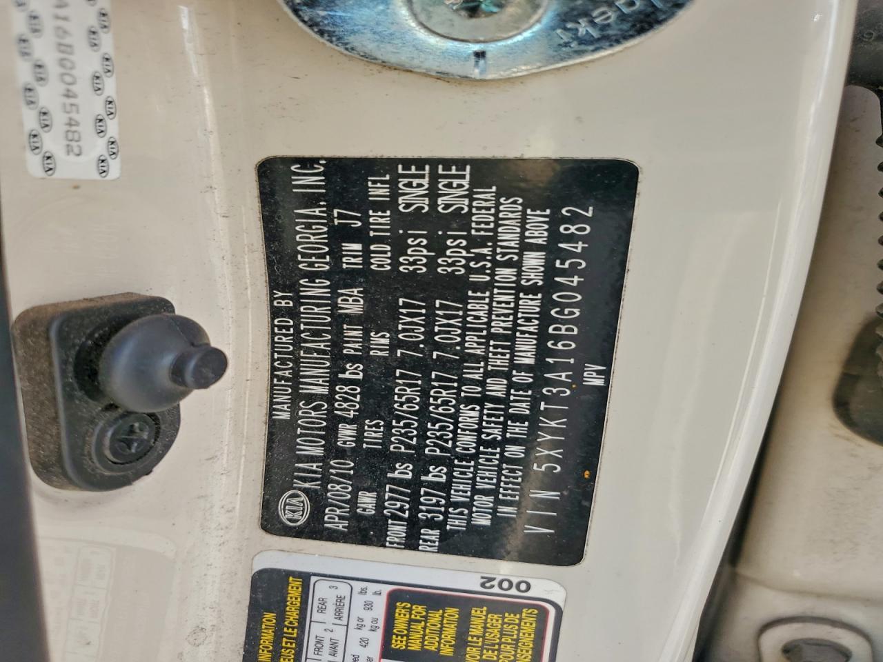 2011 KIA SORENTO