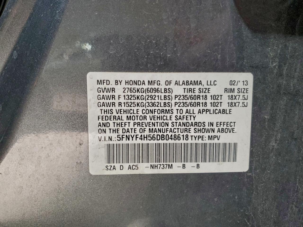 2013 HONDA PILOT