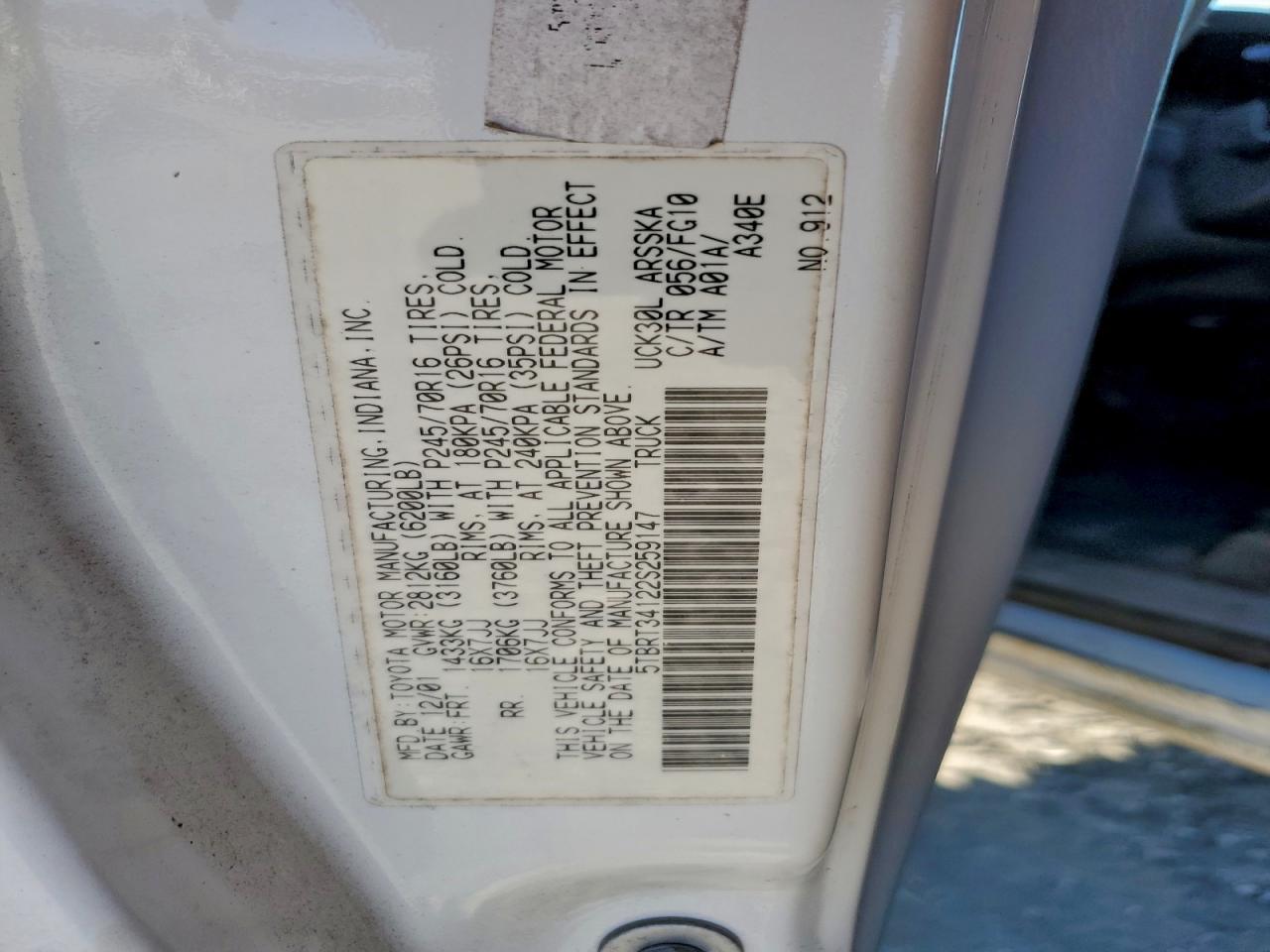 2002 TOYOTA TUNDRA