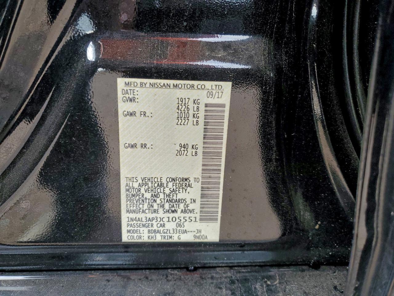 2018 NISSAN ALTIMA
