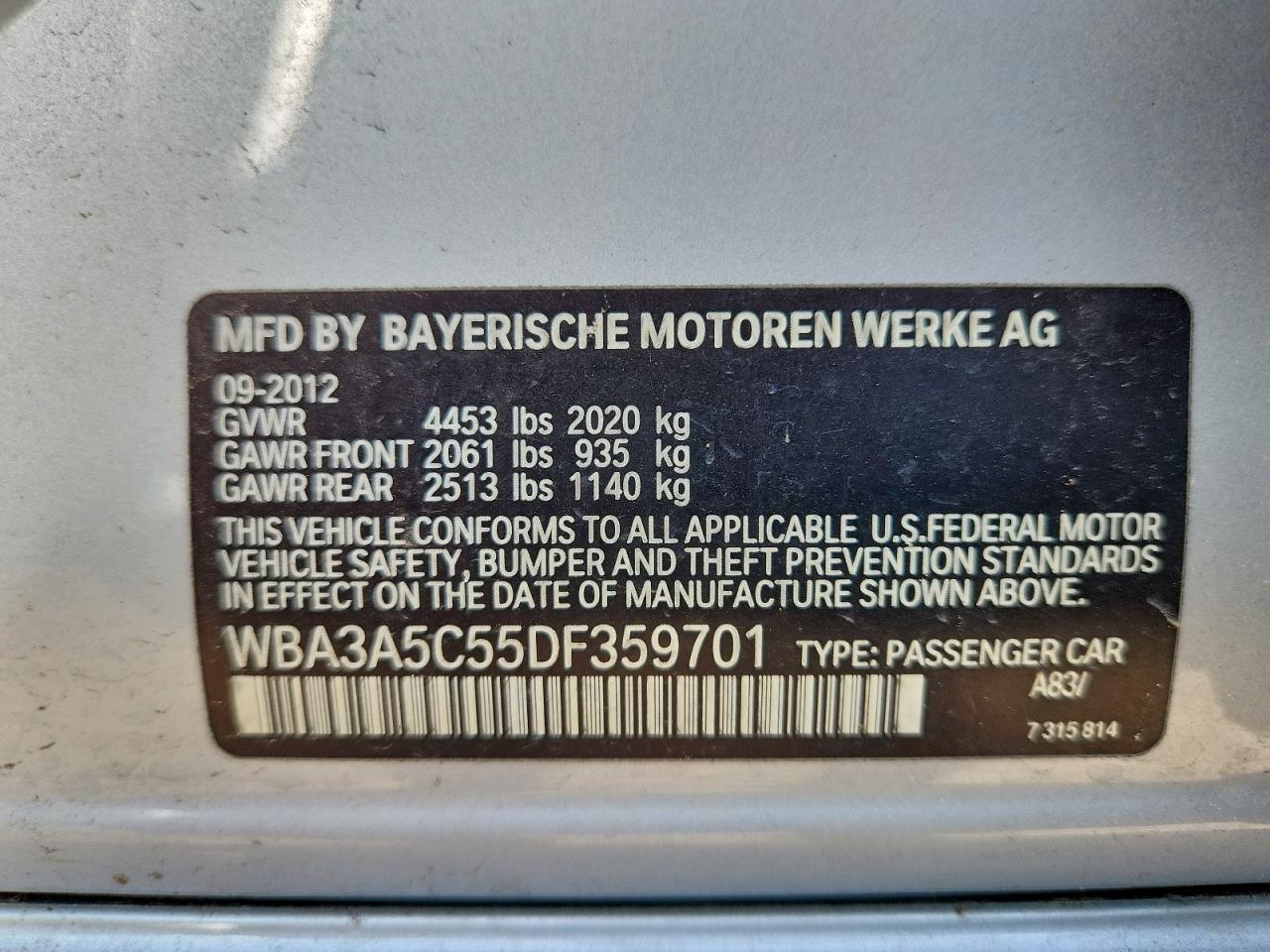2013 BMW 3 SERIES