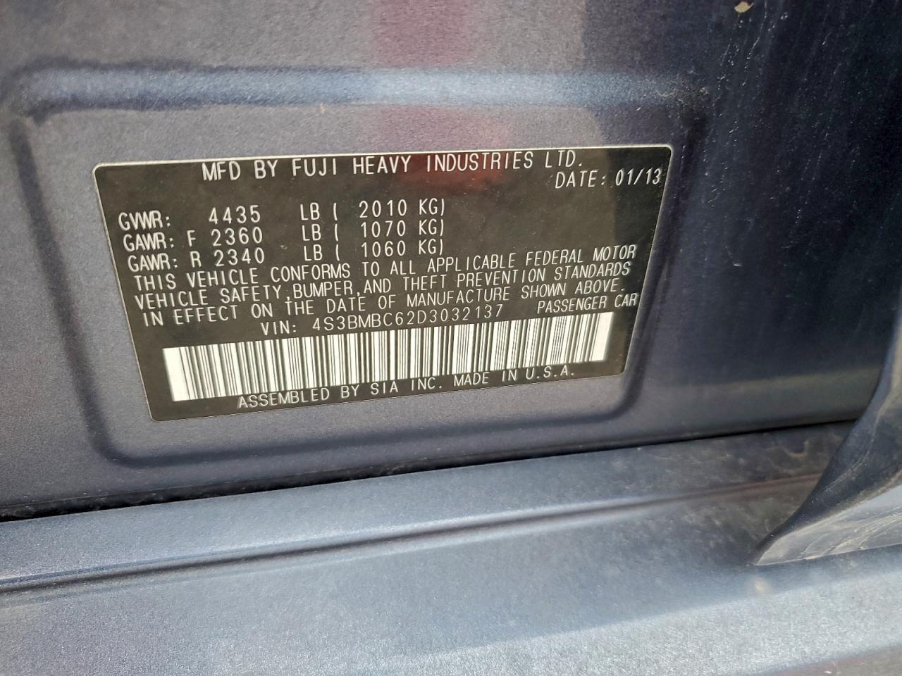 2013 SUBARU Legacy