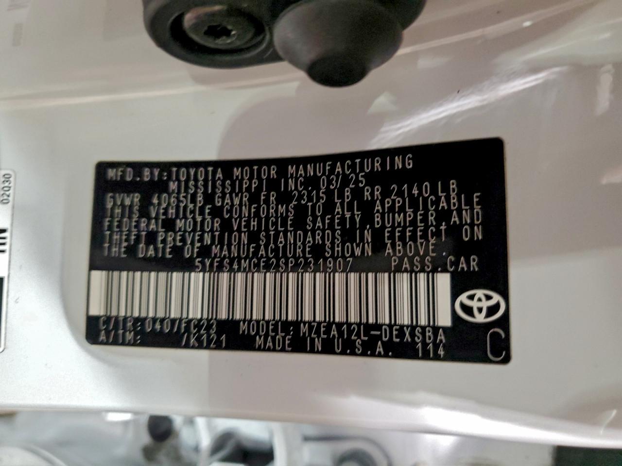 2025 TOYOTA COROLLA