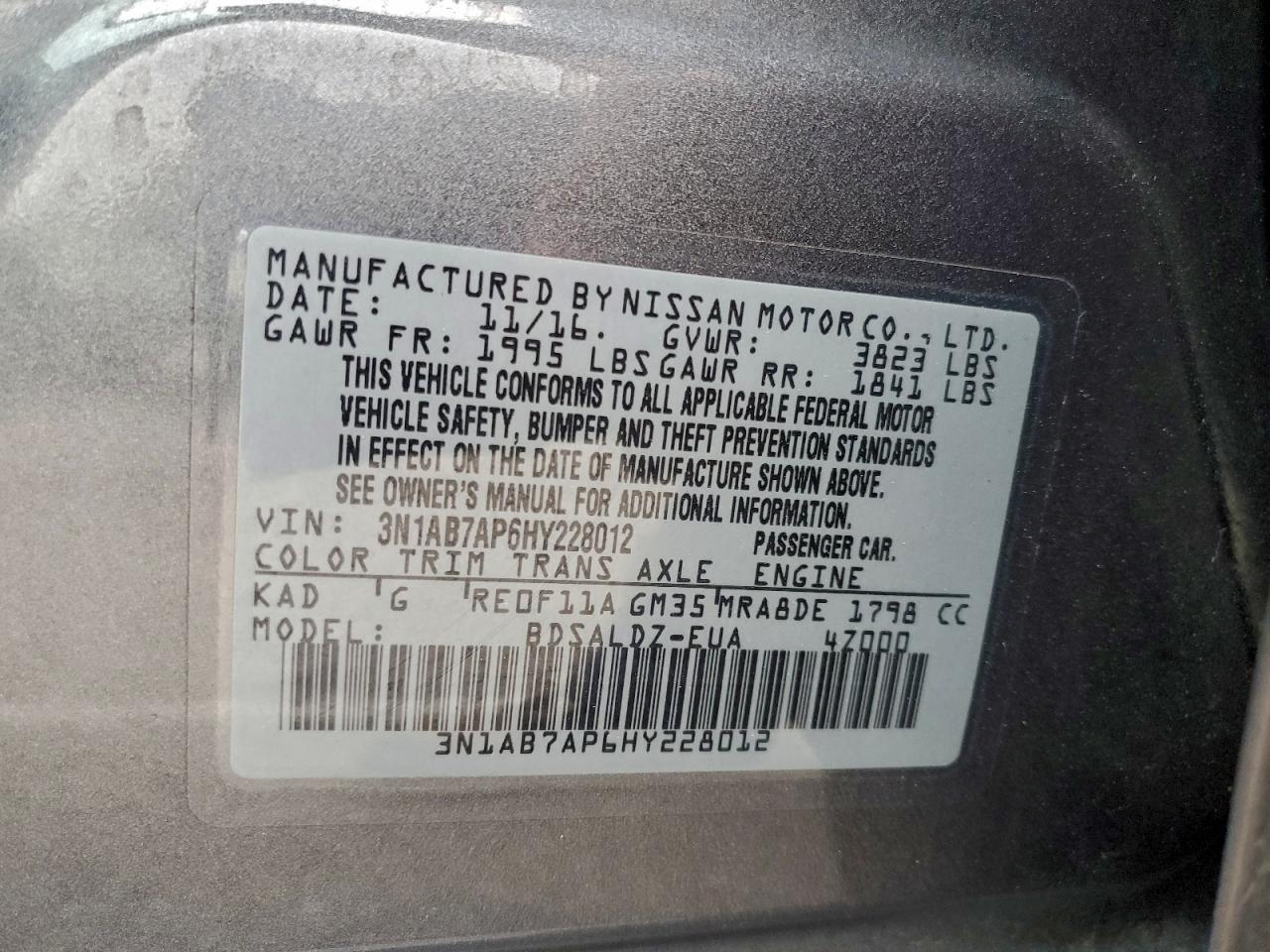 2017 NISSAN SENTRA