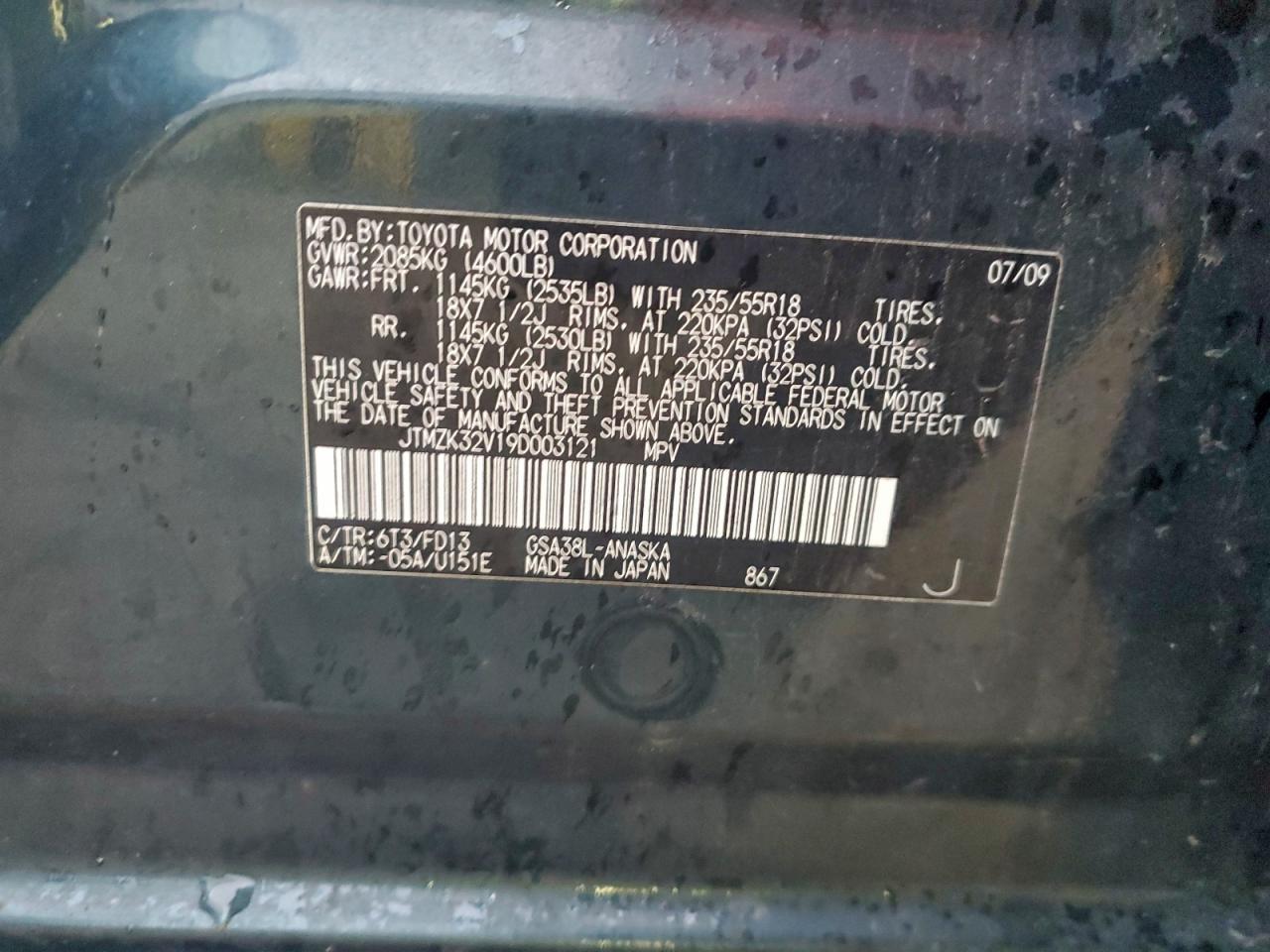 2009 TOYOTA RAV4