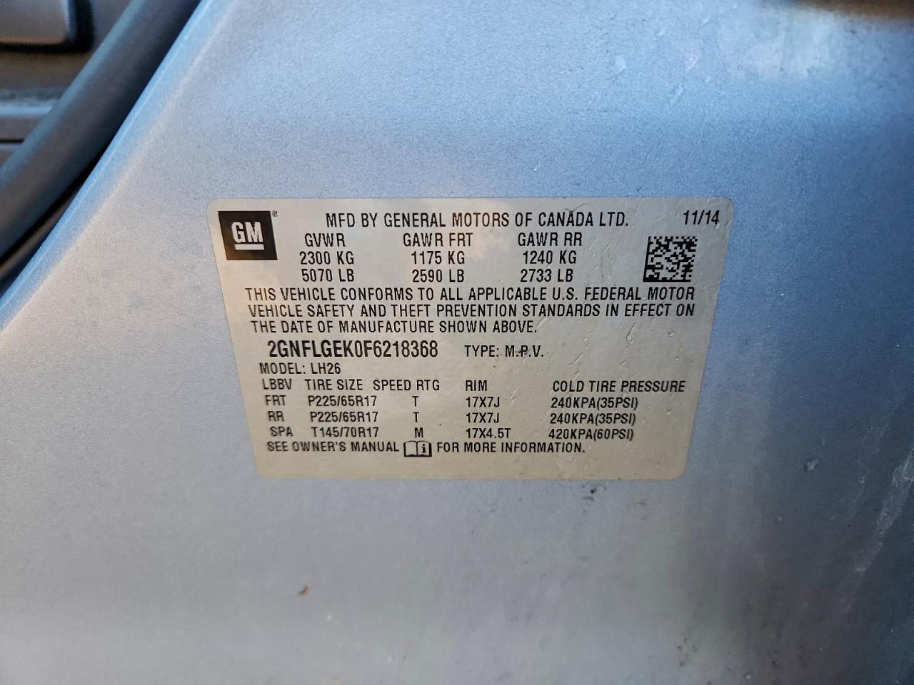 2015 CHEVROLET EQUINOX