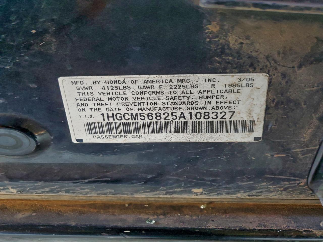 2005 HONDA ACCORD
