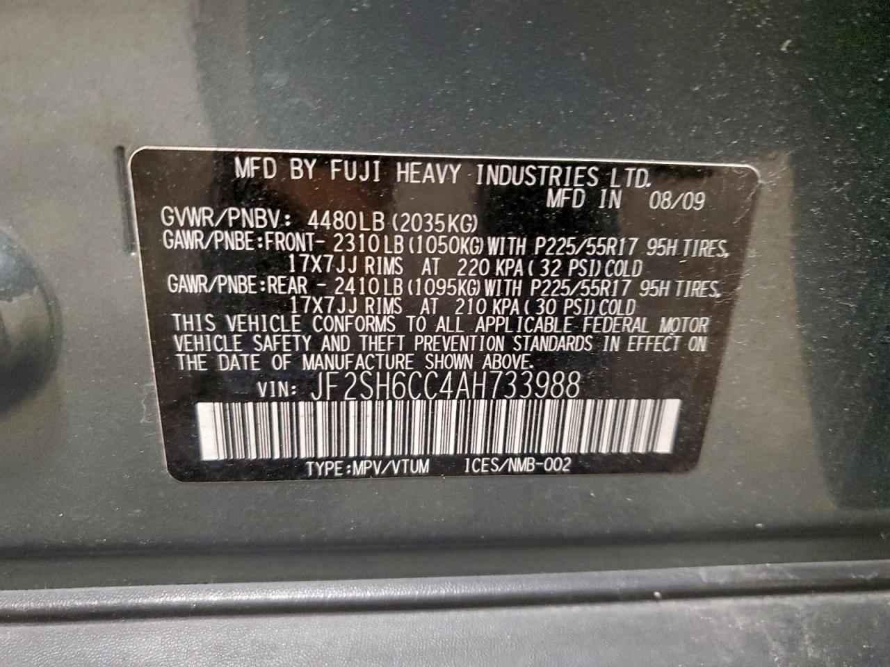 2010 SUBARU FORESTER