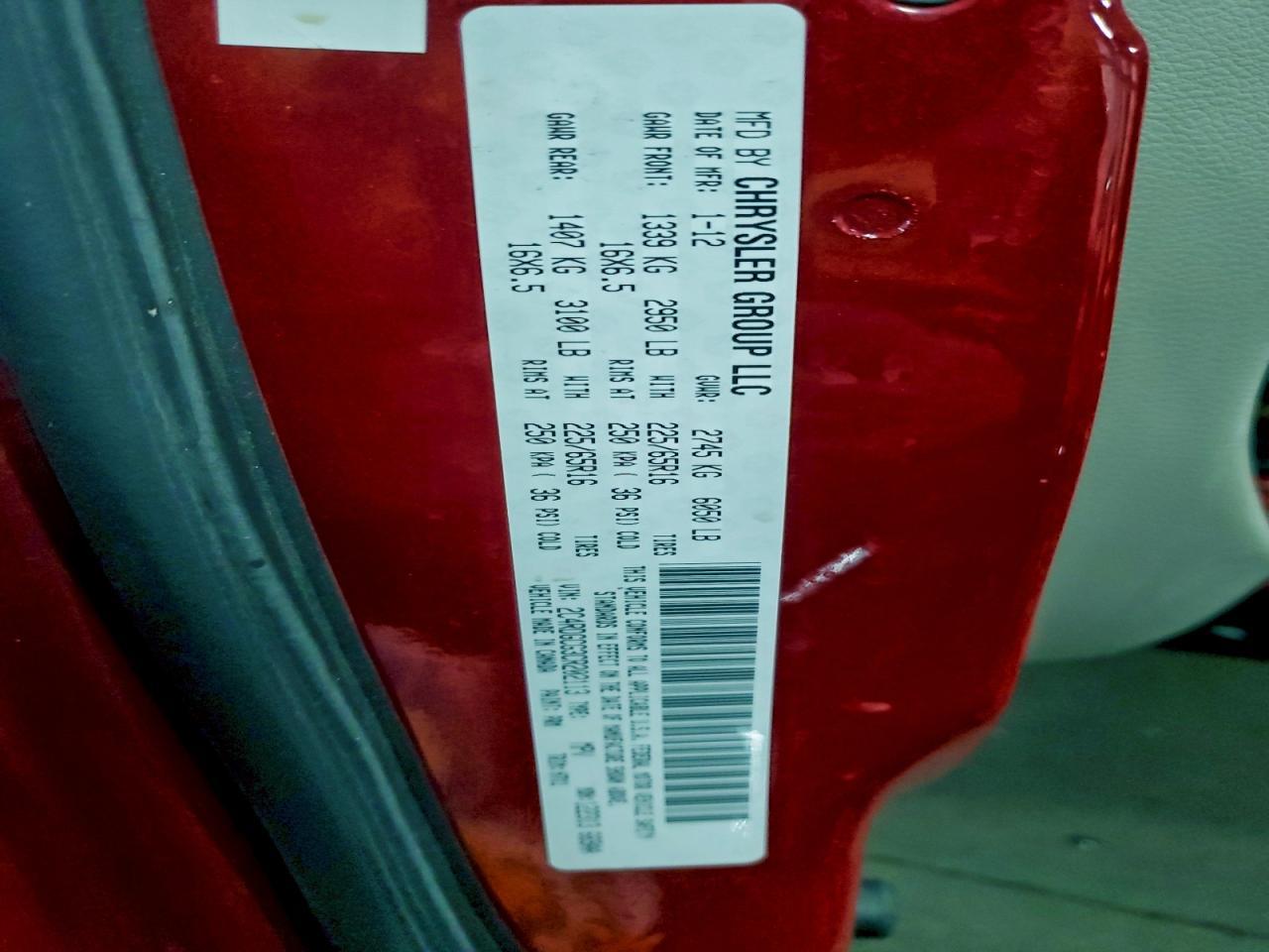 2012 DODGE GRAND CARAVAN