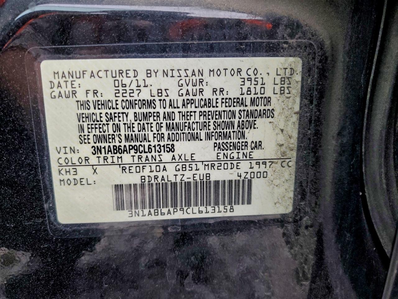 2012 NISSAN SENTRA