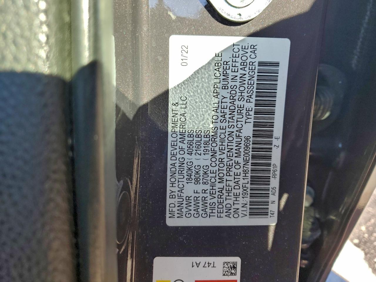 2022 HONDA CIVIC