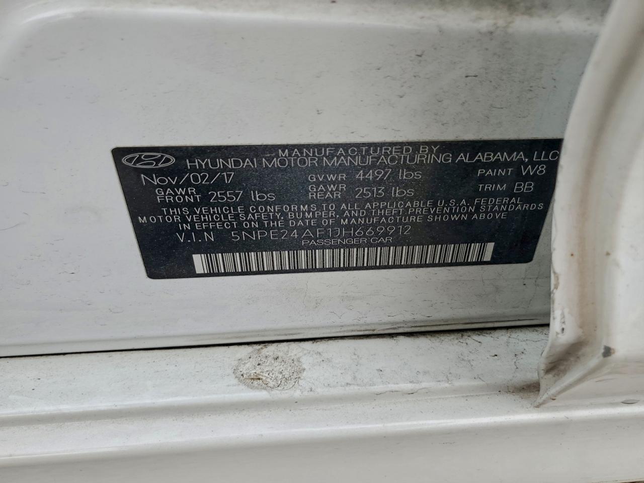 2018 HYUNDAI SONATA