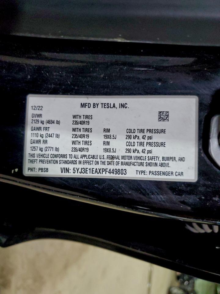 2023 TESLA MODEL 3