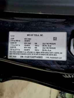 2023 TESLA MODEL 3